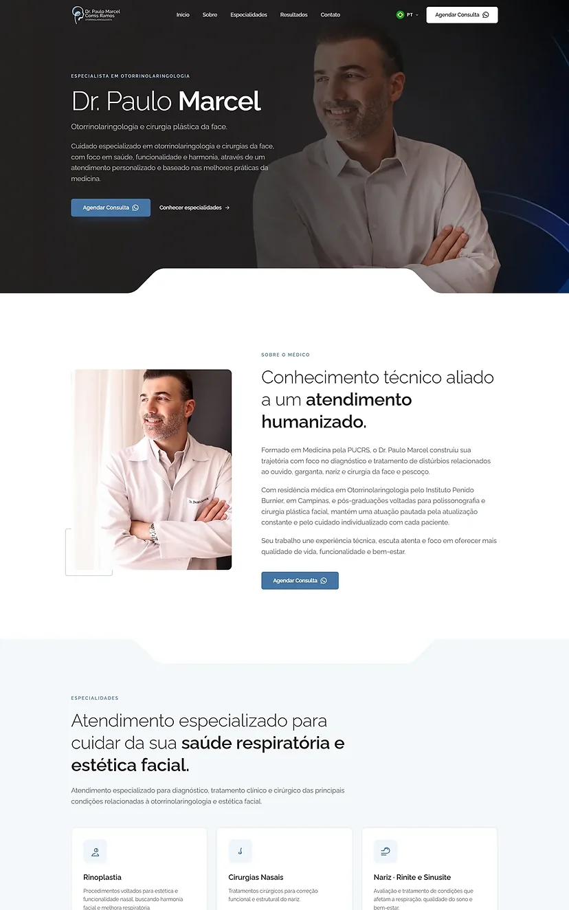Landing page institucional do Dr. Paulo Marcel